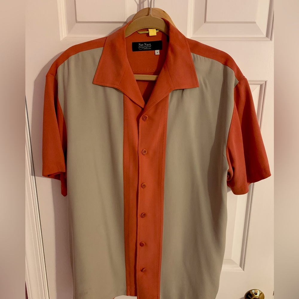 Nat Nast Silk Button Up Shirt Medium